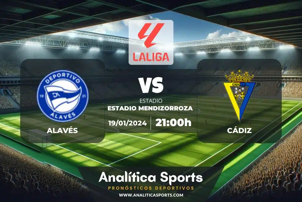 Pronóstico Alavés – Cádiz | LaLiga EA Sports (19/01/2024)
