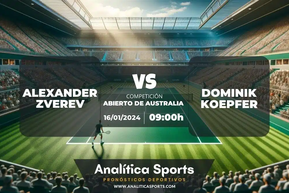 Pronóstico Alexander Zverev – Dominik Koepfer | Abierto de Australia (16/01/2024)