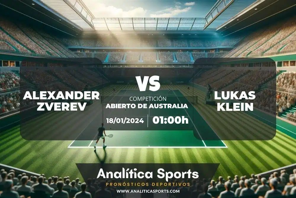 Pronóstico Alexander Zverev – Lukas Klein | Abierto de Australia (18/01/2024)