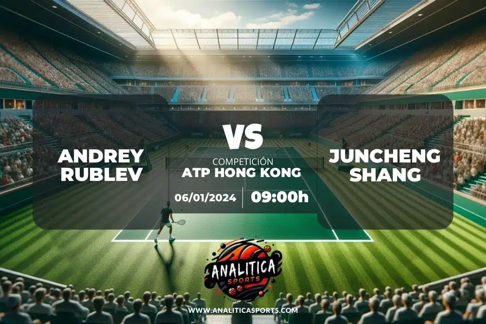 Pronóstico Andrey Rublev – Juncheng Shang | ATP Hong Kong (06/01/2024)