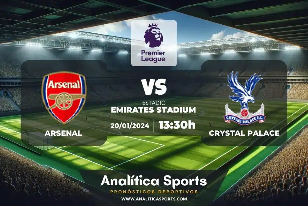 Pronóstico Arsenal – Crystal Palace | Premier League (20/01/2024)