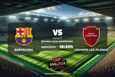 Pronóstico Barcelona – Levante Las Planas | Liga F (06/01/2024)