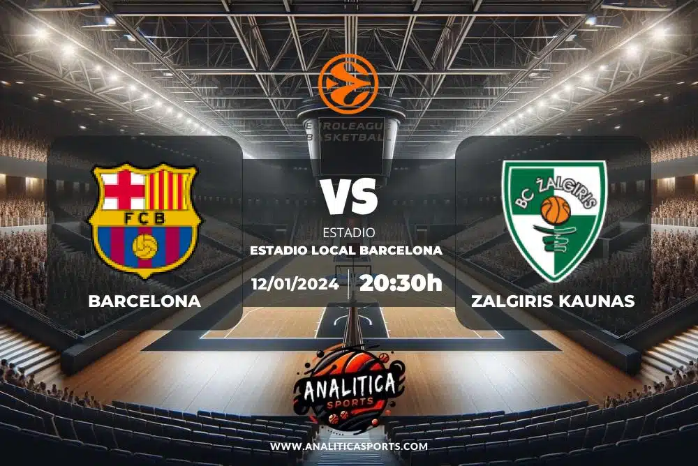 Pronóstico Barcelona – Zalgiris Kaunas | Euroliga (12/01/2024)