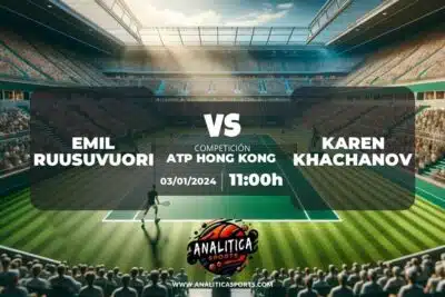 Pronóstico Emil Ruusuvuori – Karen Khachanov | ATP Hong Kong (03/01/2024)