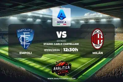 Pronóstico Empoli – Milán | Serie A (07/01/2024)