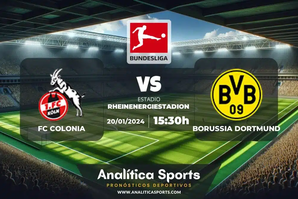 Pronóstico FC Colonia – Borussia Dortmund | Bundesliga (20/01/2024)