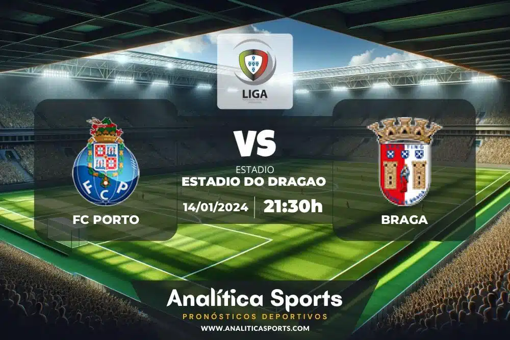 Pronóstico FC Porto – Braga | Liga Portugal (14/01/2024)