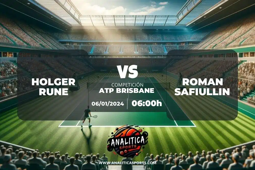 Pronóstico Holger Rune – Roman Safiullin | ATP Brisbane (06/01/2024)