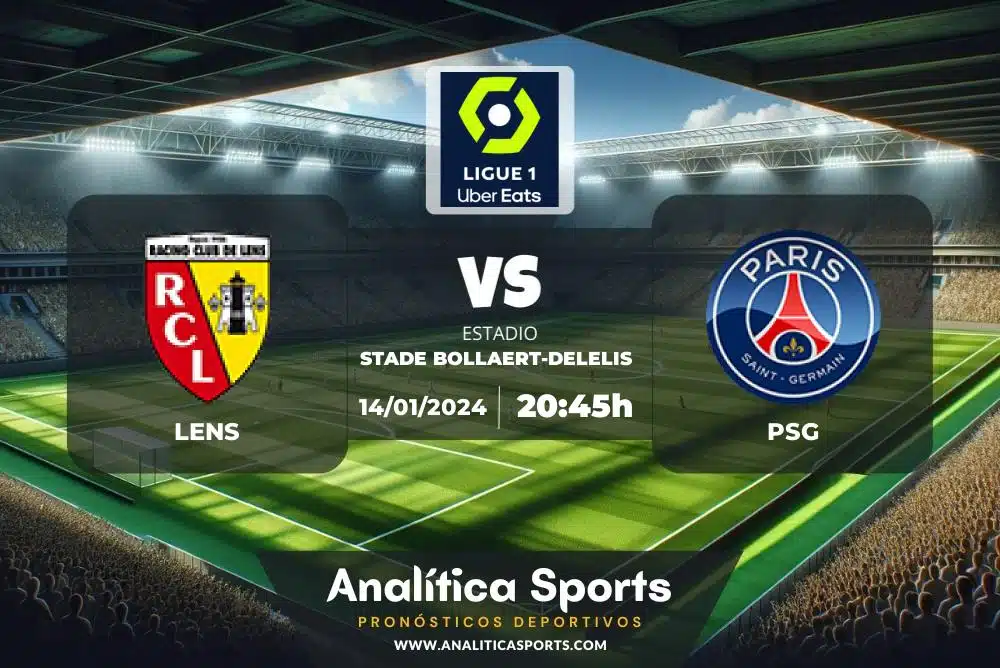 Pronóstico Lens – PSG | Ligue 1 (14/01/2024)