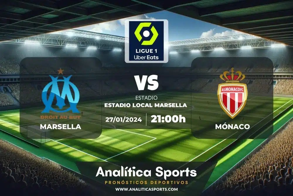 Pronóstico Marsella – Mónaco | Ligue 1 (27/01/2024)