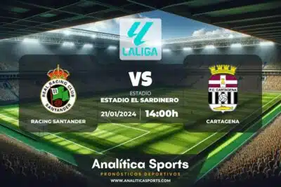 Pronóstico Racing Santander – Cartagena | LaLiga 2 Hypermotion (21/01/2024)