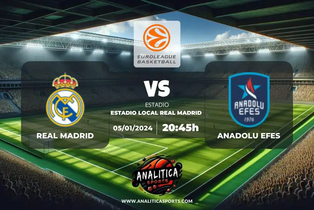 Pronóstico Real Madrid – Anadolu Efes | Euroliga (05/01/2024)