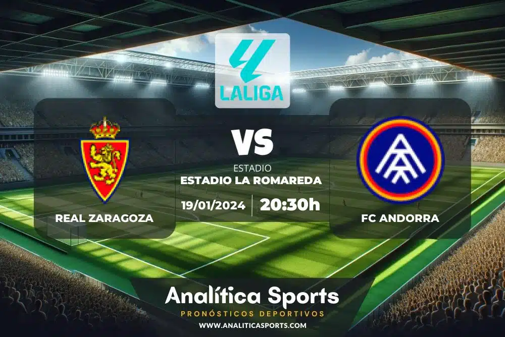 Pronóstico Real Zaragoza – FC Andorra | LaLiga 2 Hypermotion (19/01/2024)
