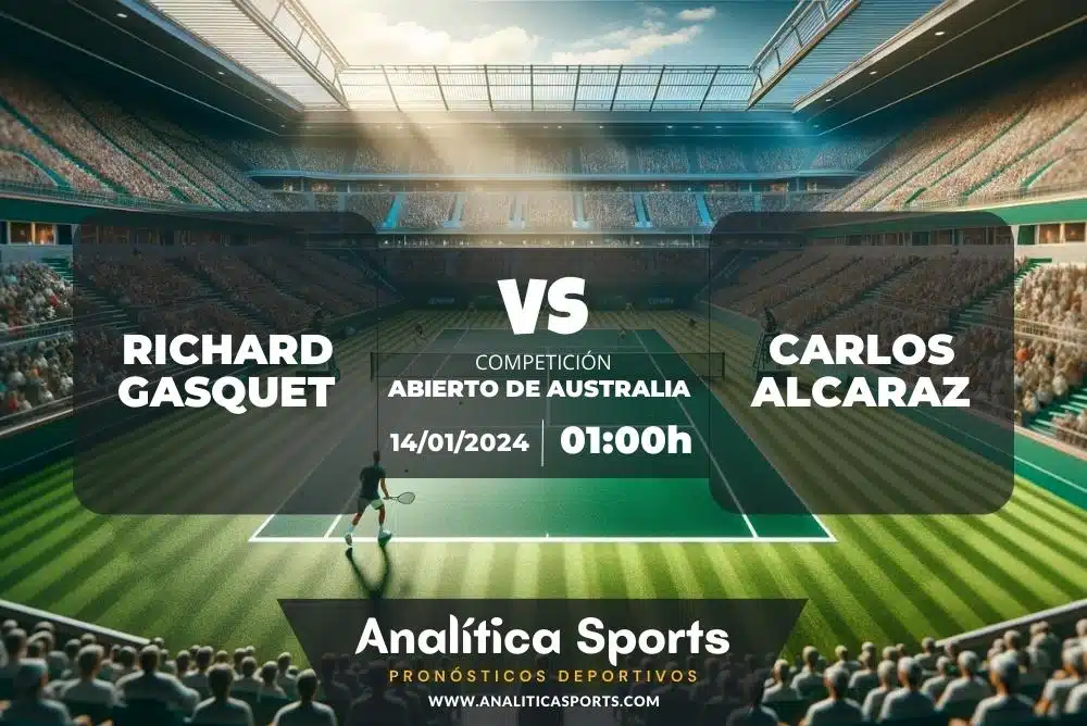 Pronóstico Richard Gasquet – Carlos Alcaraz | Abierto de Australia (14/01/2024)