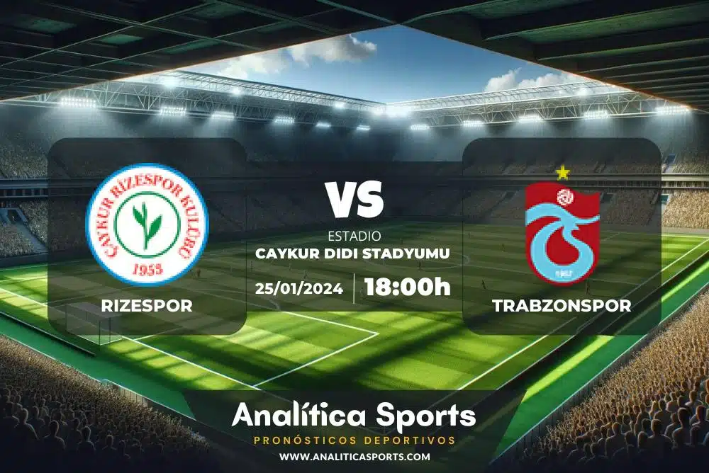 Pronóstico Rizespor – Trabzonspor | Superliga Turquía (25/01/2024)