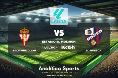 Pronóstico Sporting Gijón – SD Huesca | LaLiga 2 Hypermotion (14/01/2024)