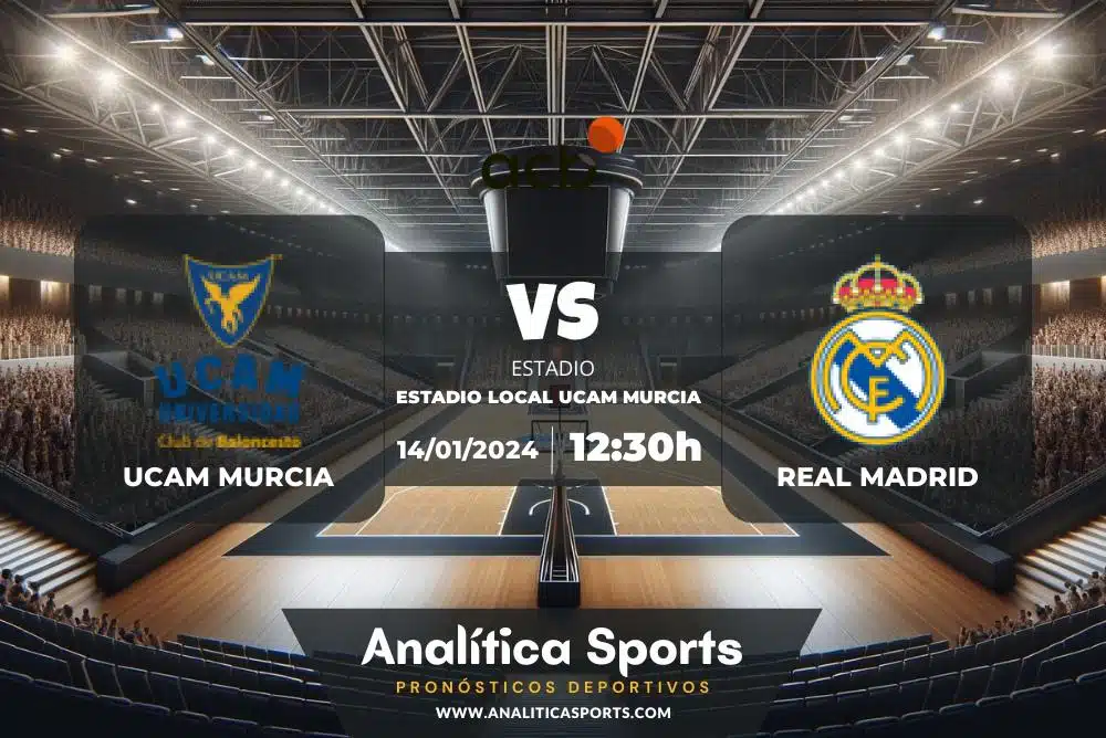 Pronóstico UCAM Murcia – Real Madrid | Liga Endesa (14/01/2024)