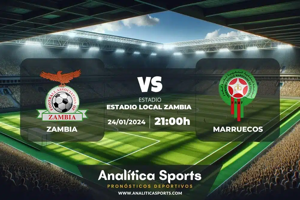 Pronóstico Zambia – Marruecos | Copa África (24/01/2024)