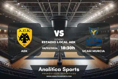Pronóstico AEK – UCAM Murcia | Champions League (06/02/2024)