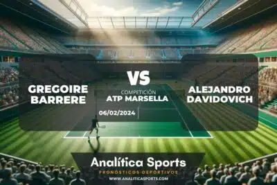 Pronóstico Gregoire Barrere – Alejandro Davidovich Fokina | ATP Marsella (06/02/2024)