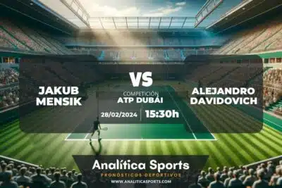 Pronóstico Jakub Mensik – Alejandro Davidovich Fokina | ATP Dubái (28/02/2024)