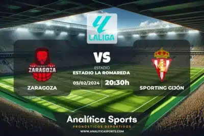Pronóstico Zaragoza – Sporting Gijón | LaLiga 2 Hypermotion (05/02/2024)