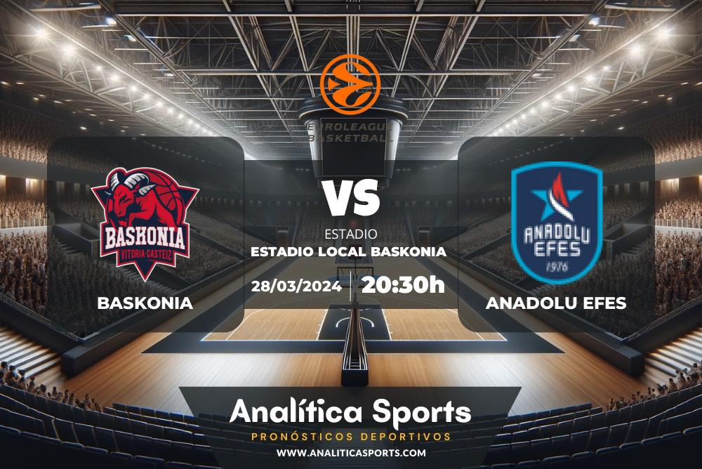 Pronóstico Baskonia – Anadolu Efes | Euroliga (28/03/2024)