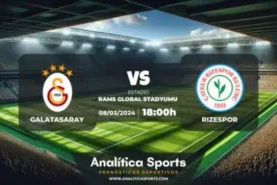 Pronóstico Galatasaray – Rizespor | Superliga Turquía (08/03/2024)