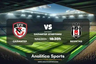 Pronóstico Gaziantep – Besiktas | Superliga Turquía (11/03/2024)