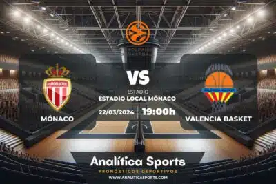 Pronóstico Mónaco – Valencia Basket | Euroliga (22/03/2024)