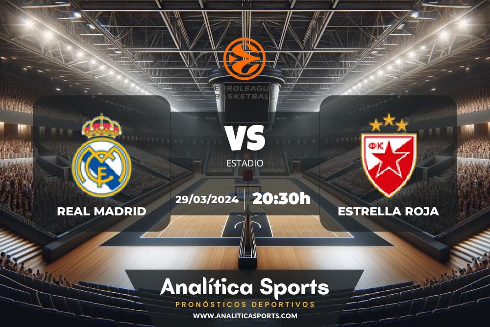 Pronóstico Real Madrid – Estrella Roja | Euroliga (29/03/2024)
