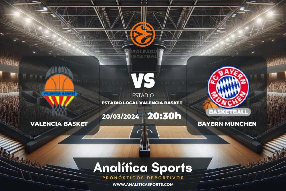 Pronóstico Valencia Basket – Bayern Munchen | Euroliga (20/03/2024)