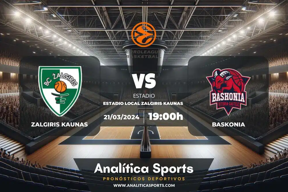 Pronóstico Zalgiris Kaunas – Baskonia | Euroliga (21/03/2024)