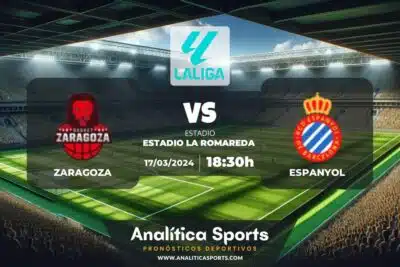 Pronóstico Zaragoza – Espanyol | LaLiga 2 Hypermotion (17/03/2024)