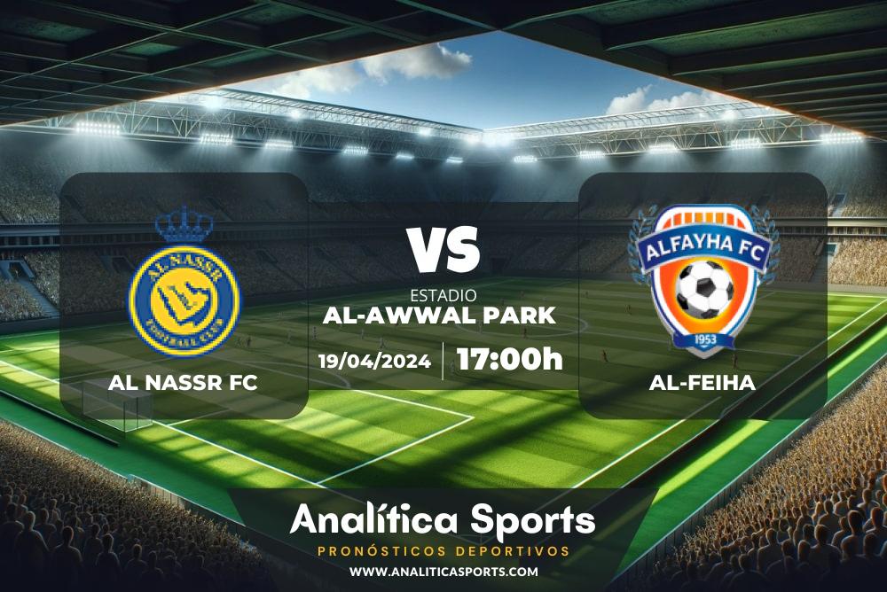 Pronóstico Al Nassr FC – Al-Feiha | Liga Profesional Saudí (19/04/2024)