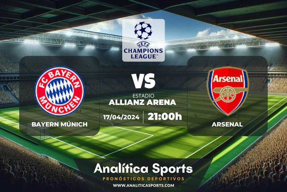 Pronóstico Bayern Múnich – Arsenal | Champions League (17/04/2024)
