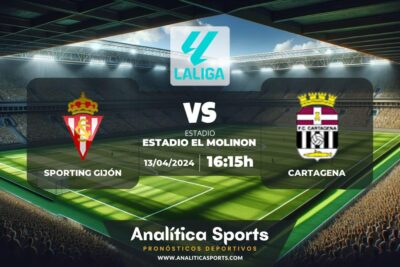 Pronóstico Sporting Gijón – Cartagena | LaLiga 2 Hypermotion (13/04/2024)